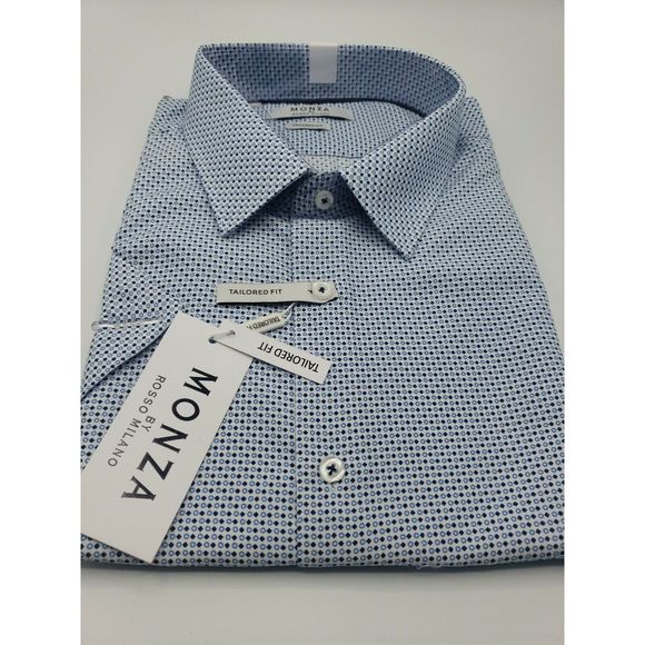SALE!  GEOMETRIC Tailor Fit Button Down MONZA - Picture 2 of 8